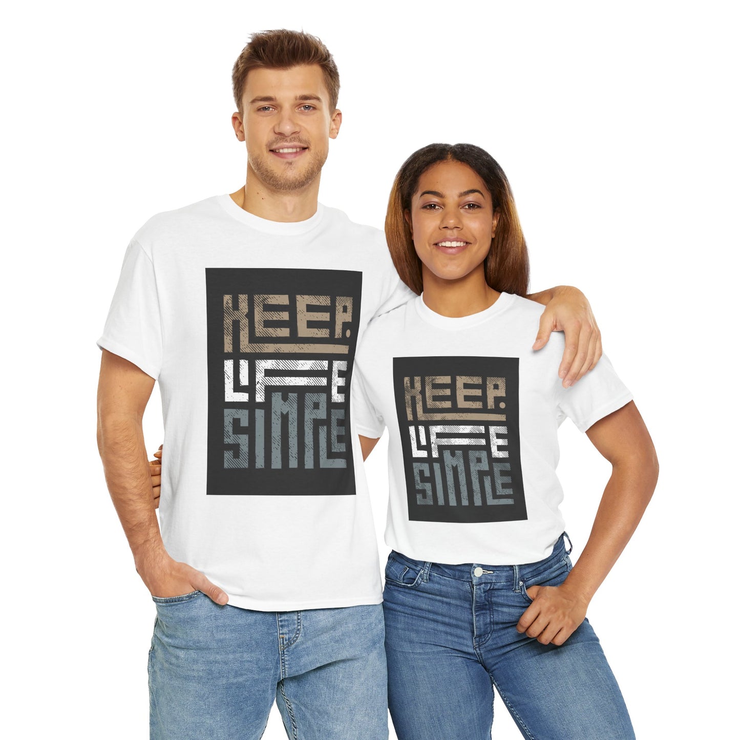 Keep Life Simple Tee – Minimalist Quote Shirt for Everyday Vibes