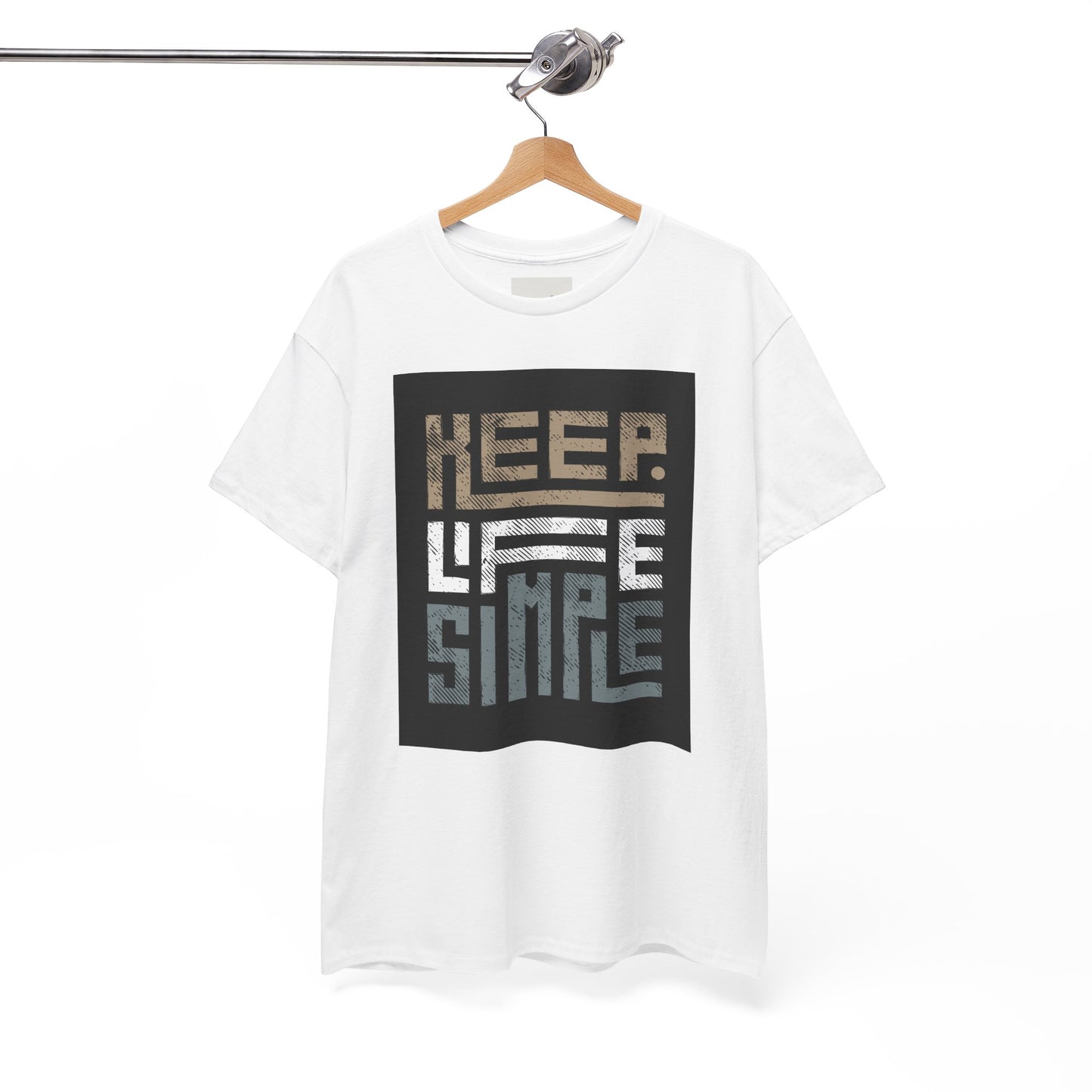Keep Life Simple Tee – Minimalist Quote Shirt for Everyday Vibes
