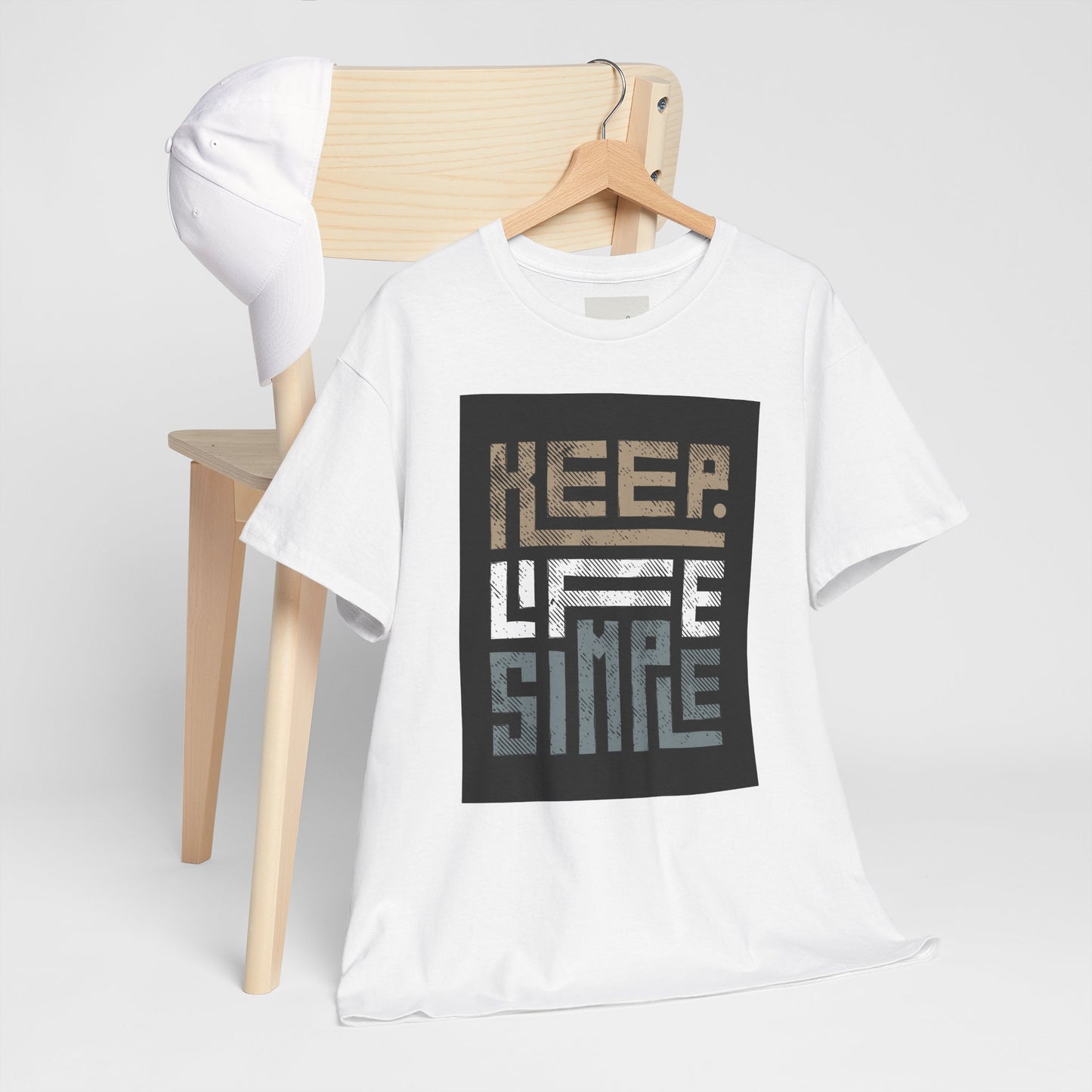 Keep Life Simple Tee – Minimalist Quote Shirt for Everyday Vibes