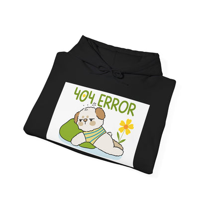 404 Error Cute Puppy Hoodie – Funny Unisex Sweatshirt for Dog Lovers