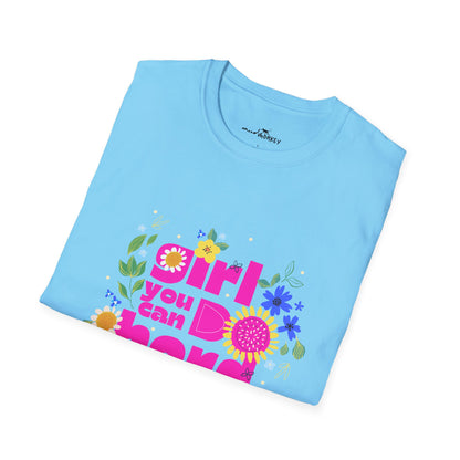Empowered Girls Rise T-Shirt - Motivational Tee for Strong Women