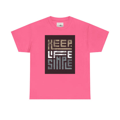 Keep Life Simple Tee – Minimalist Quote Shirt for Everyday Vibes
