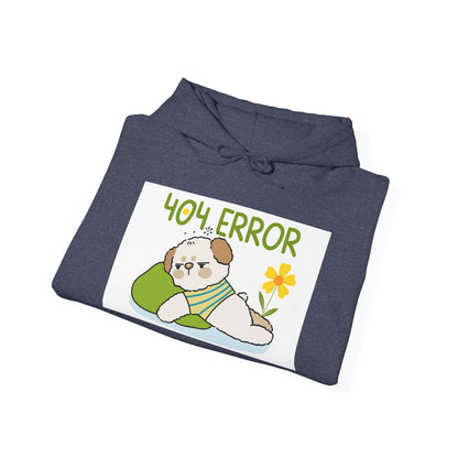 404 Error Cute Puppy Hoodie – Funny Unisex Sweatshirt for Dog Lovers