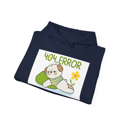 404 Error Cute Puppy Hoodie – Funny Unisex Sweatshirt for Dog Lovers